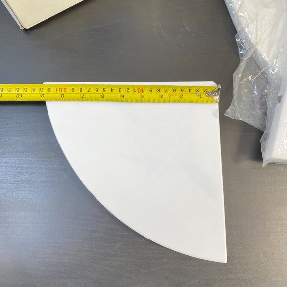 Smart Corner Shelf, 4 Pcs Wall Mount Shelves, Round Front Barrier Edge, Vintage - Picture 8 of 10